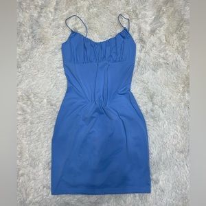 Short blue dress
